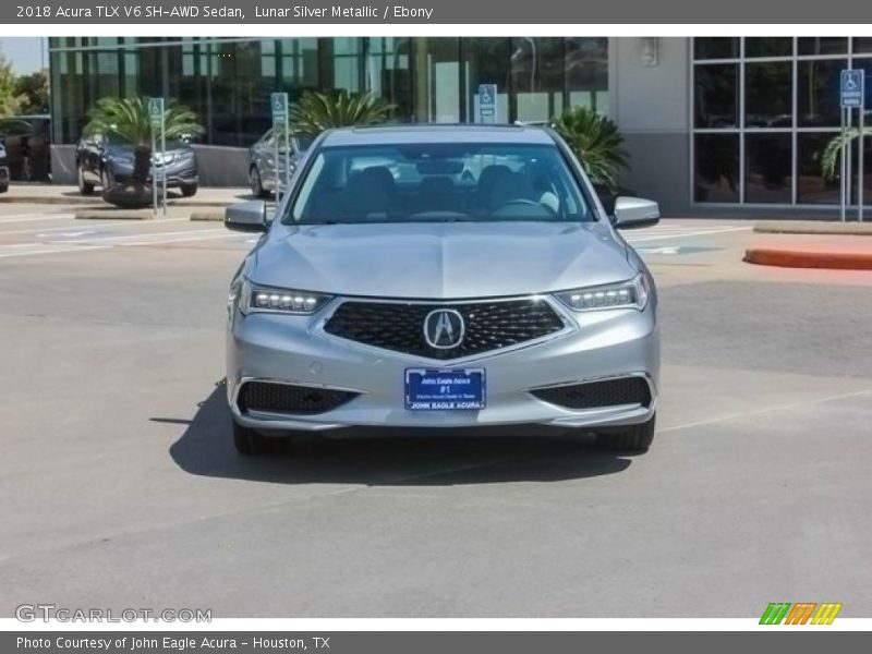 Lunar Silver Metallic / Ebony 2018 Acura TLX V6 SH-AWD Sedan