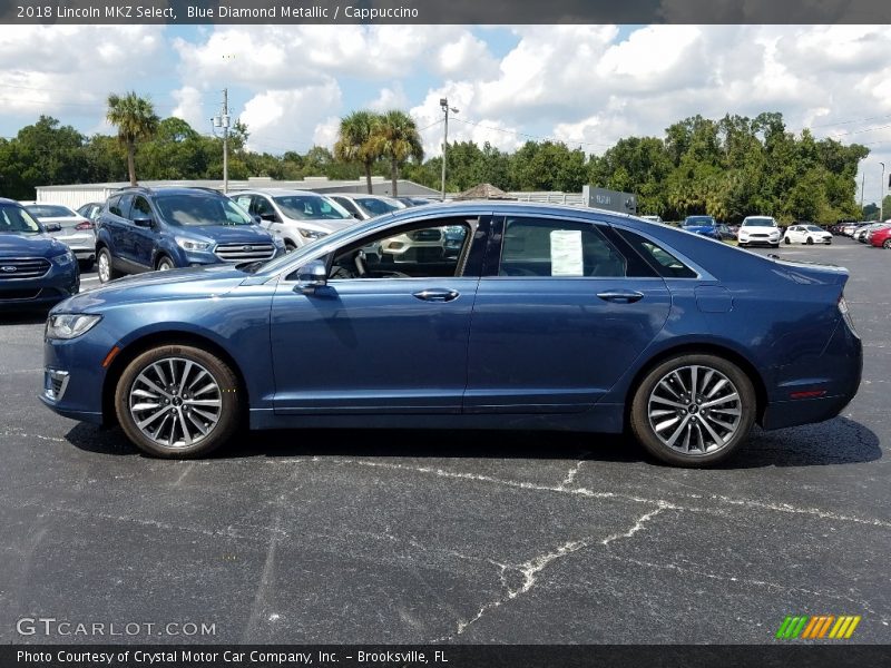 Blue Diamond Metallic / Cappuccino 2018 Lincoln MKZ Select