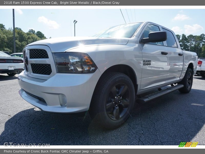 Bright Silver Metallic / Black/Diesel Gray 2018 Ram 1500 Express Crew Cab