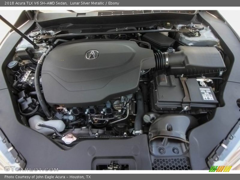 Lunar Silver Metallic / Ebony 2018 Acura TLX V6 SH-AWD Sedan