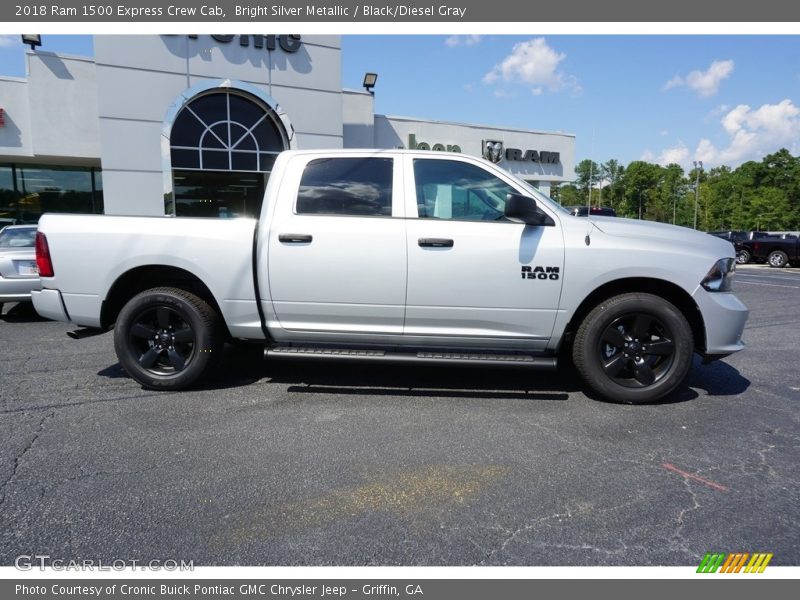 Bright Silver Metallic / Black/Diesel Gray 2018 Ram 1500 Express Crew Cab