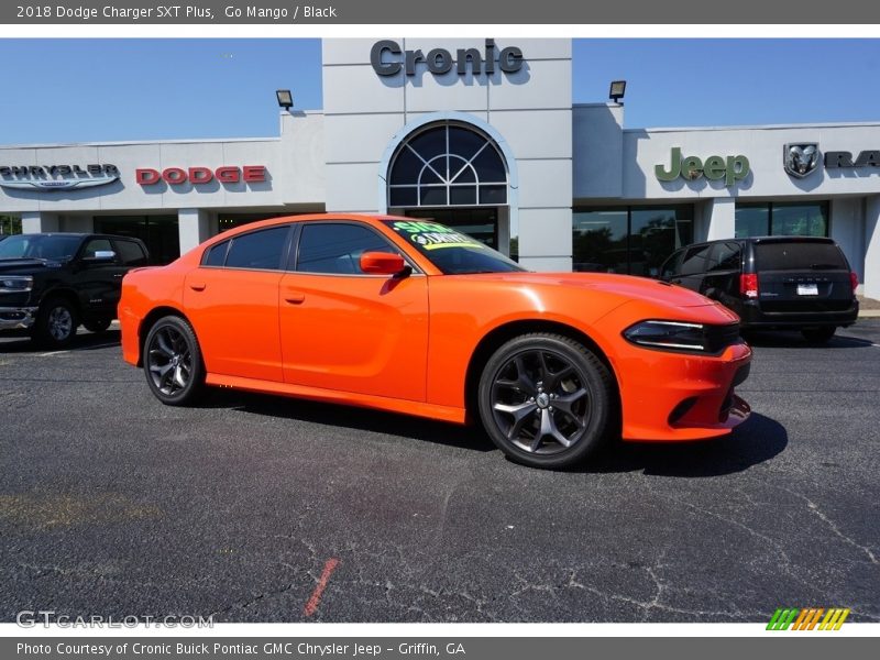 Go Mango / Black 2018 Dodge Charger SXT Plus