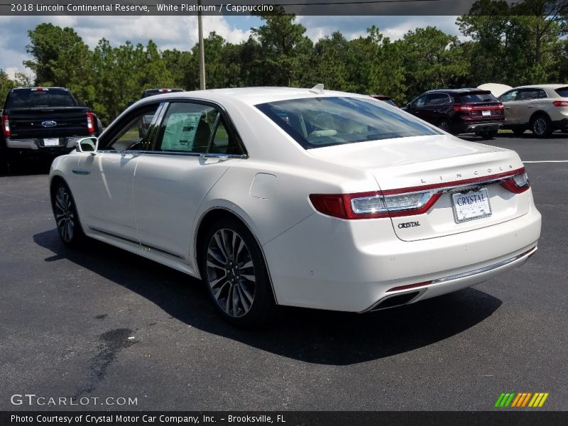 White Platinum / Cappuccino 2018 Lincoln Continental Reserve