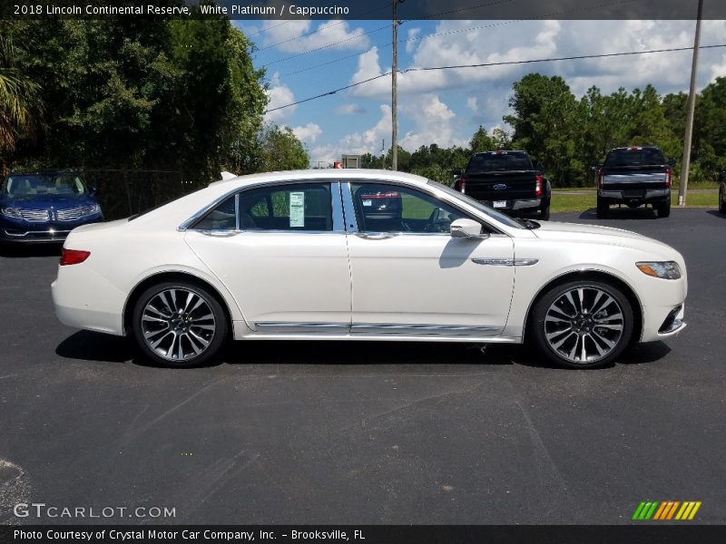 White Platinum / Cappuccino 2018 Lincoln Continental Reserve