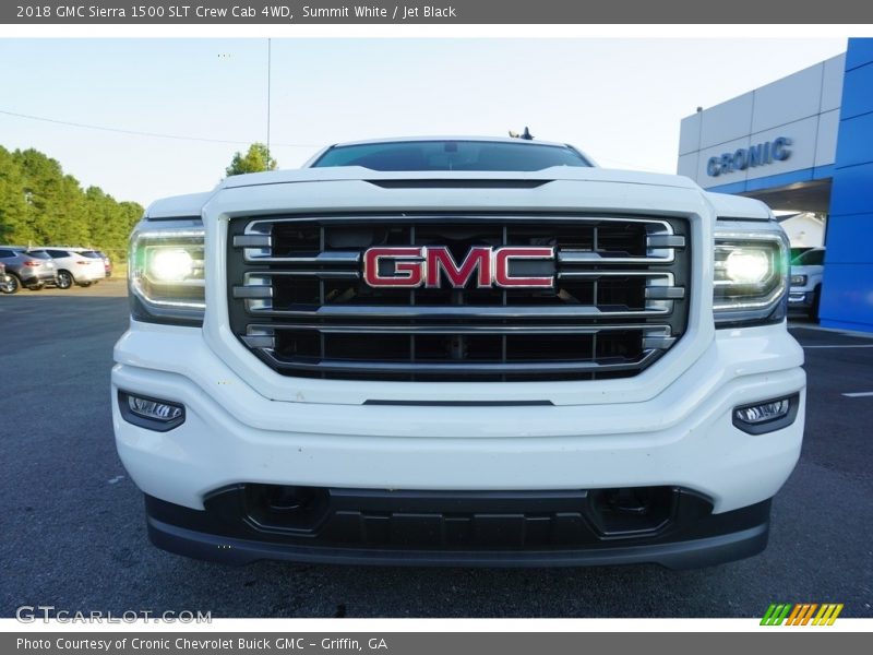 Summit White / Jet Black 2018 GMC Sierra 1500 SLT Crew Cab 4WD