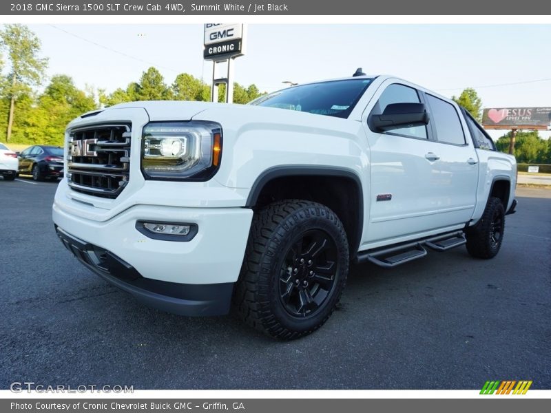 Summit White / Jet Black 2018 GMC Sierra 1500 SLT Crew Cab 4WD