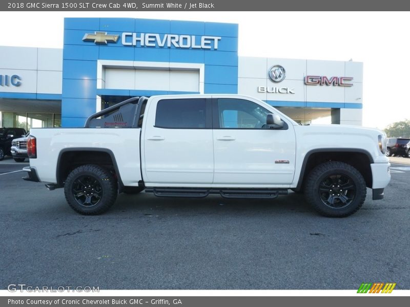 Summit White / Jet Black 2018 GMC Sierra 1500 SLT Crew Cab 4WD