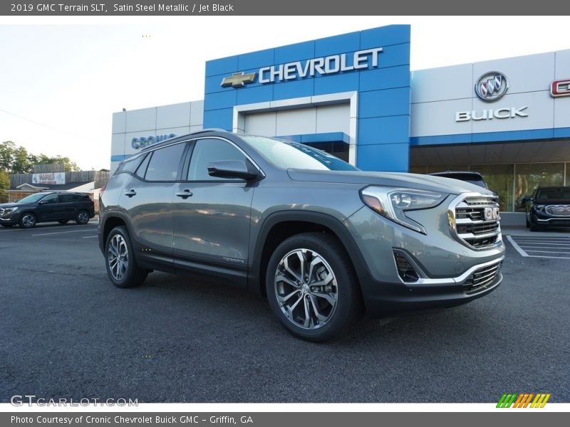 Satin Steel Metallic / Jet Black 2019 GMC Terrain SLT