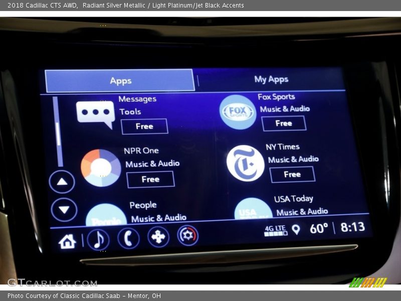 Radiant Silver Metallic / Light Platinum/Jet Black Accents 2018 Cadillac CTS AWD