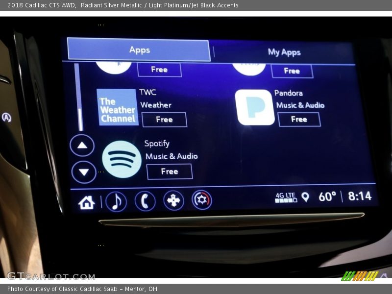 Radiant Silver Metallic / Light Platinum/Jet Black Accents 2018 Cadillac CTS AWD