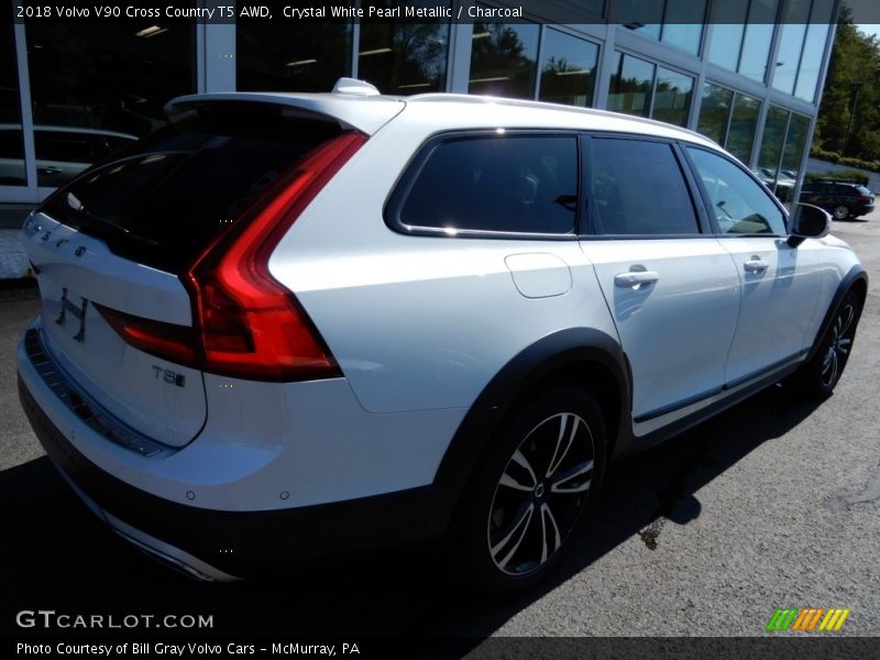 Crystal White Pearl Metallic / Charcoal 2018 Volvo V90 Cross Country T5 AWD