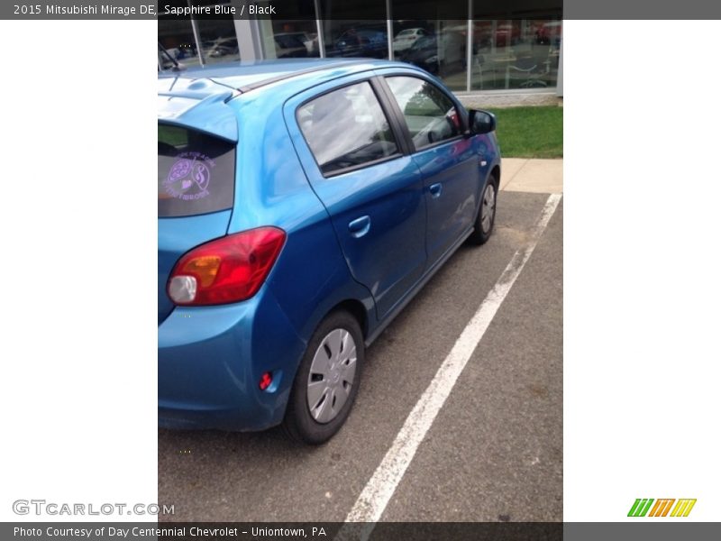 Sapphire Blue / Black 2015 Mitsubishi Mirage DE