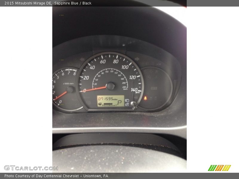Sapphire Blue / Black 2015 Mitsubishi Mirage DE