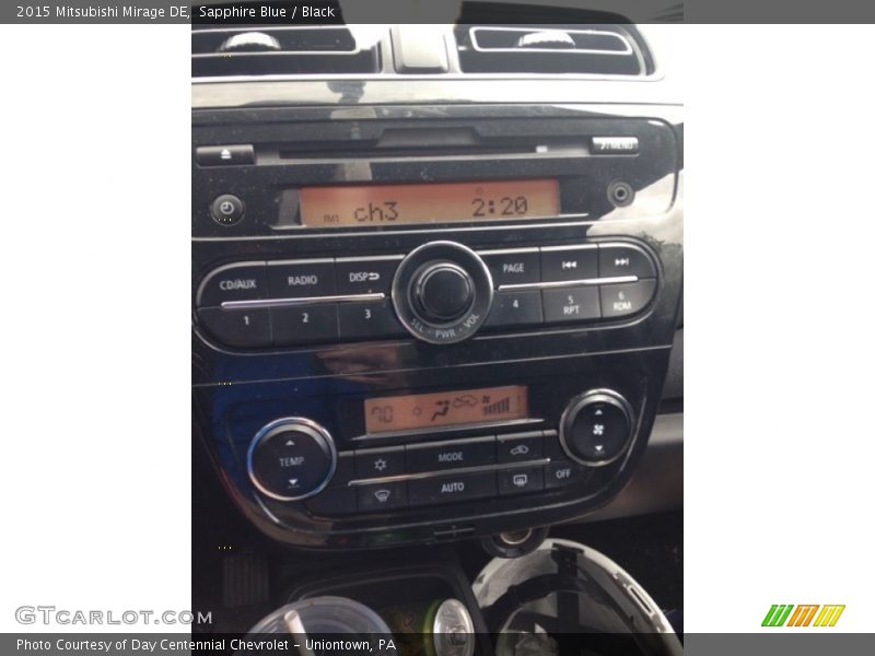 Sapphire Blue / Black 2015 Mitsubishi Mirage DE