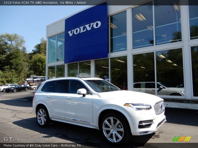 Ice White / Amber 2019 Volvo XC90 T6 AWD Inscription