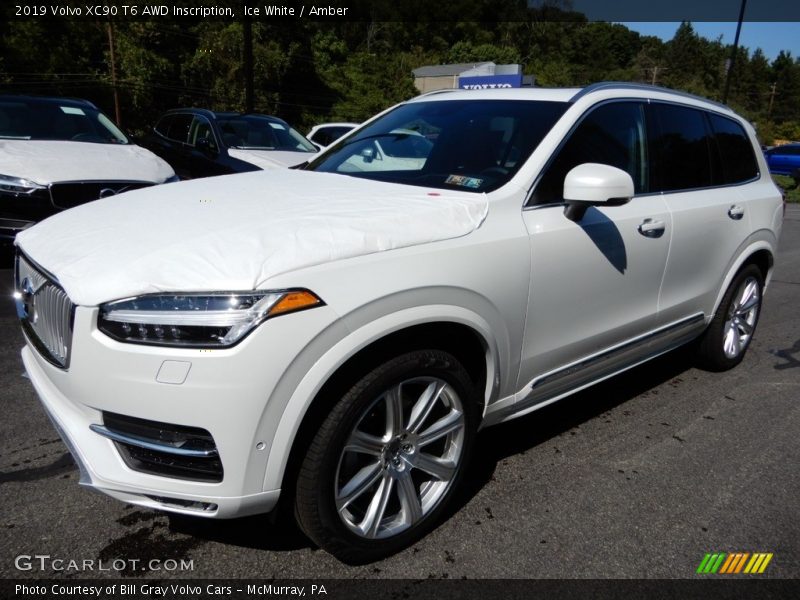 Ice White / Amber 2019 Volvo XC90 T6 AWD Inscription
