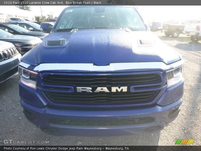 Blue Streak Pearl / Black 2019 Ram 1500 Laramie Crew Cab 4x4