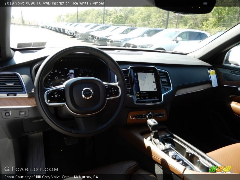 Ice White / Amber 2019 Volvo XC90 T6 AWD Inscription