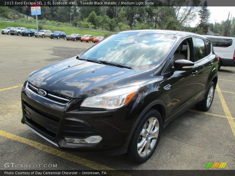 Tuxedo Black Metallic / Medium Light Stone 2013 Ford Escape SEL 1.6L EcoBoost 4WD