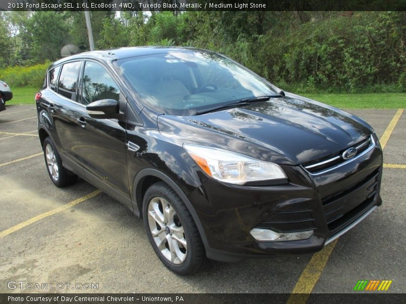 Tuxedo Black Metallic / Medium Light Stone 2013 Ford Escape SEL 1.6L EcoBoost 4WD