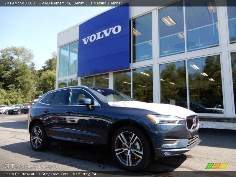 Denim Blue Metallic / Amber 2019 Volvo XC60 T6 AWD Momentum