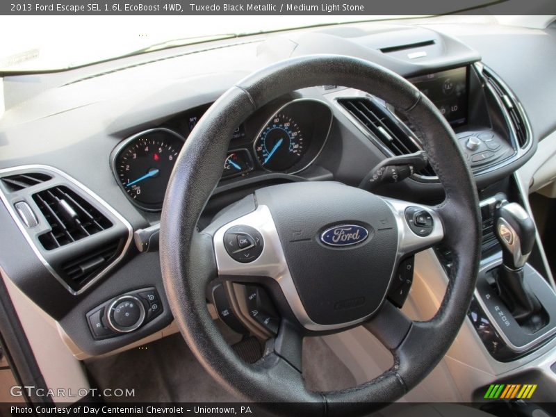 Tuxedo Black Metallic / Medium Light Stone 2013 Ford Escape SEL 1.6L EcoBoost 4WD