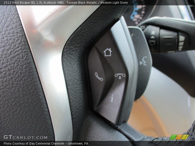 Tuxedo Black Metallic / Medium Light Stone 2013 Ford Escape SEL 1.6L EcoBoost 4WD