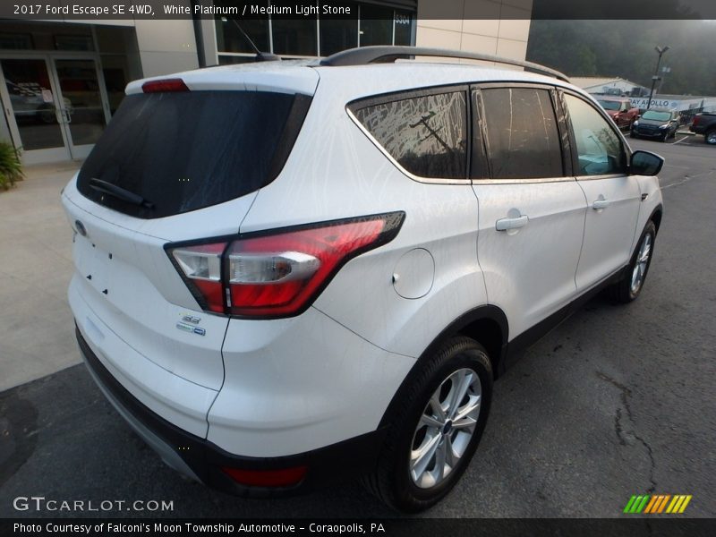 White Platinum / Medium Light Stone 2017 Ford Escape SE 4WD