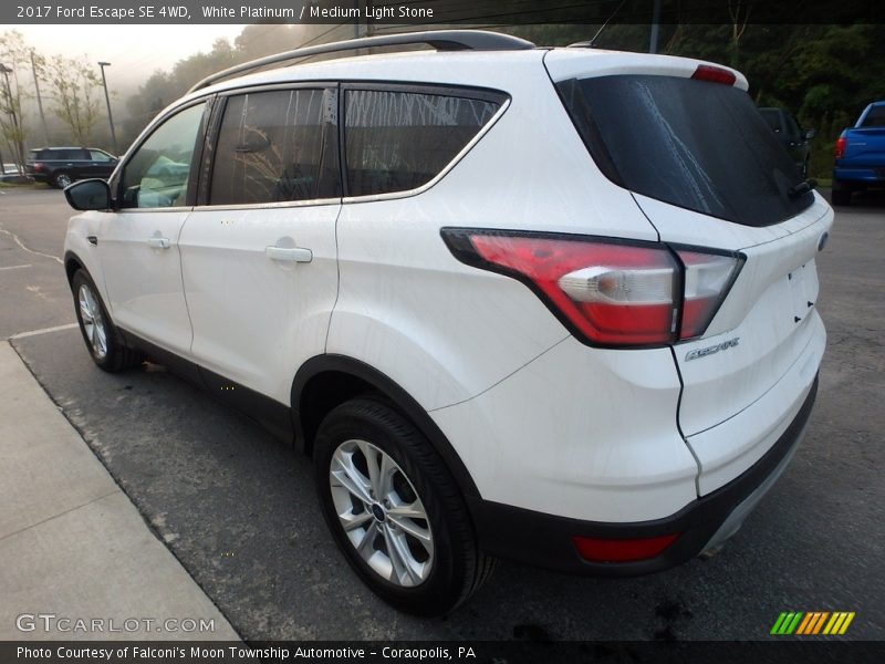 White Platinum / Medium Light Stone 2017 Ford Escape SE 4WD