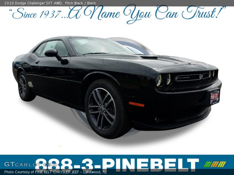Pitch Black / Black 2019 Dodge Challenger SXT AWD