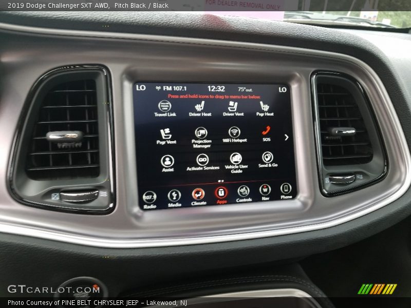 Controls of 2019 Challenger SXT AWD