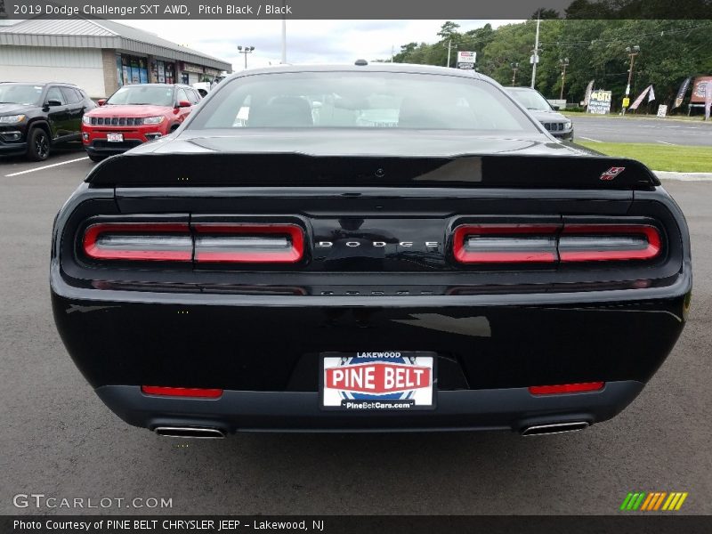 Pitch Black / Black 2019 Dodge Challenger SXT AWD