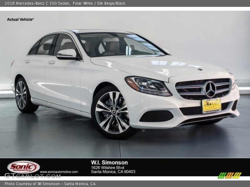 Polar White / Silk Beige/Black 2018 Mercedes-Benz C 300 Sedan