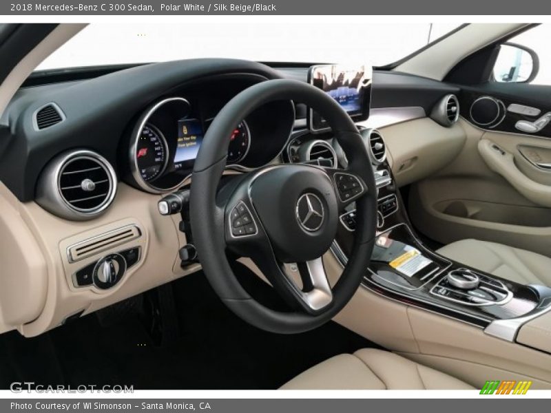 Polar White / Silk Beige/Black 2018 Mercedes-Benz C 300 Sedan