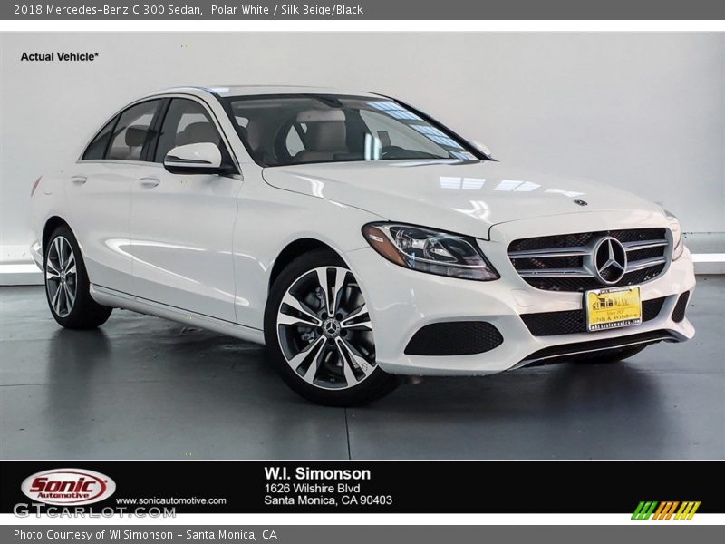 Polar White / Silk Beige/Black 2018 Mercedes-Benz C 300 Sedan