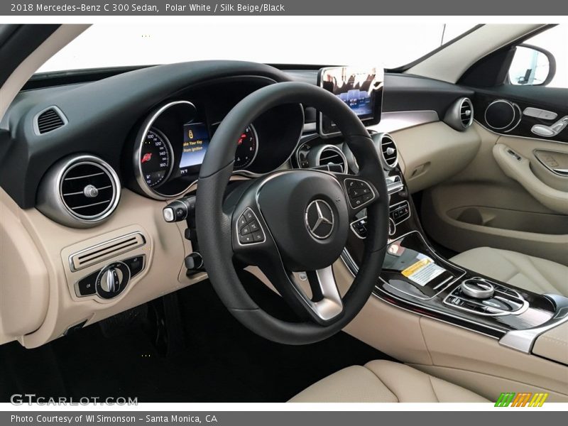 Polar White / Silk Beige/Black 2018 Mercedes-Benz C 300 Sedan