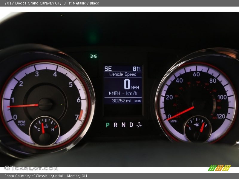 Billet Metallic / Black 2017 Dodge Grand Caravan GT
