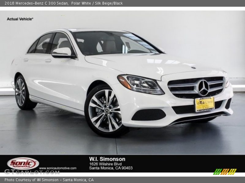 Polar White / Silk Beige/Black 2018 Mercedes-Benz C 300 Sedan