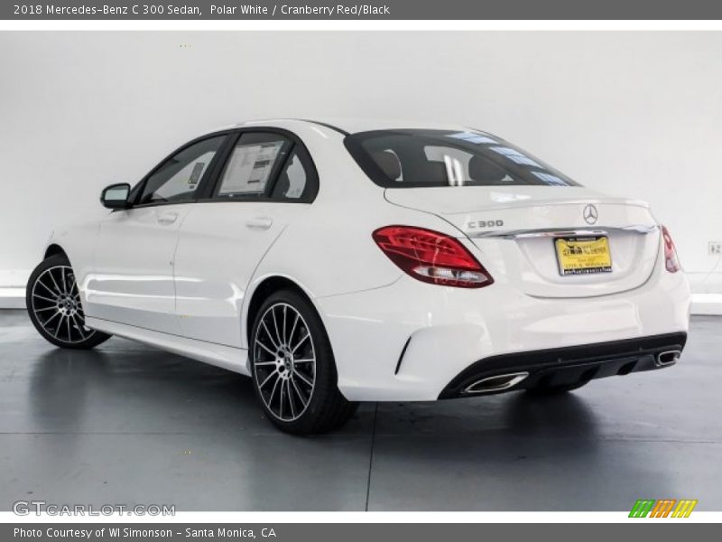 Polar White / Cranberry Red/Black 2018 Mercedes-Benz C 300 Sedan