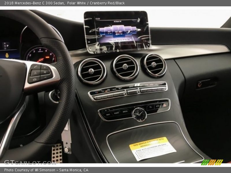 Polar White / Cranberry Red/Black 2018 Mercedes-Benz C 300 Sedan