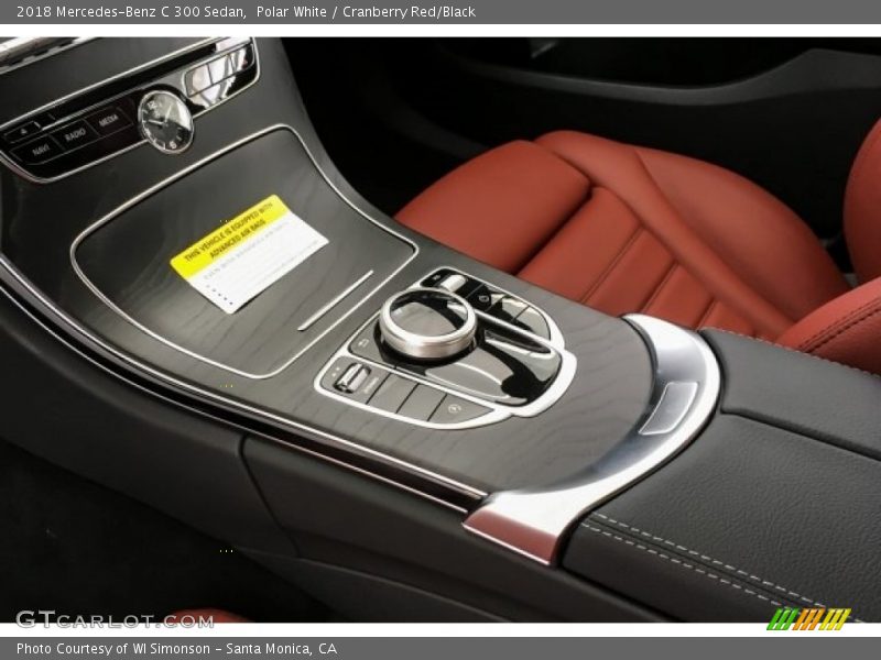 Polar White / Cranberry Red/Black 2018 Mercedes-Benz C 300 Sedan