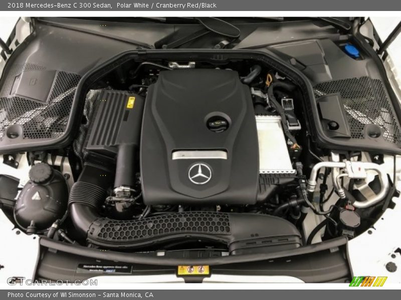 Polar White / Cranberry Red/Black 2018 Mercedes-Benz C 300 Sedan