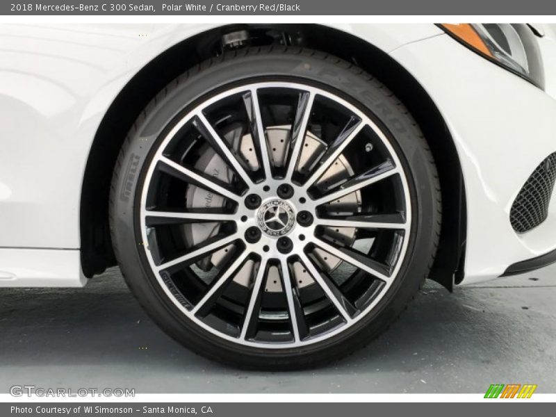 Polar White / Cranberry Red/Black 2018 Mercedes-Benz C 300 Sedan