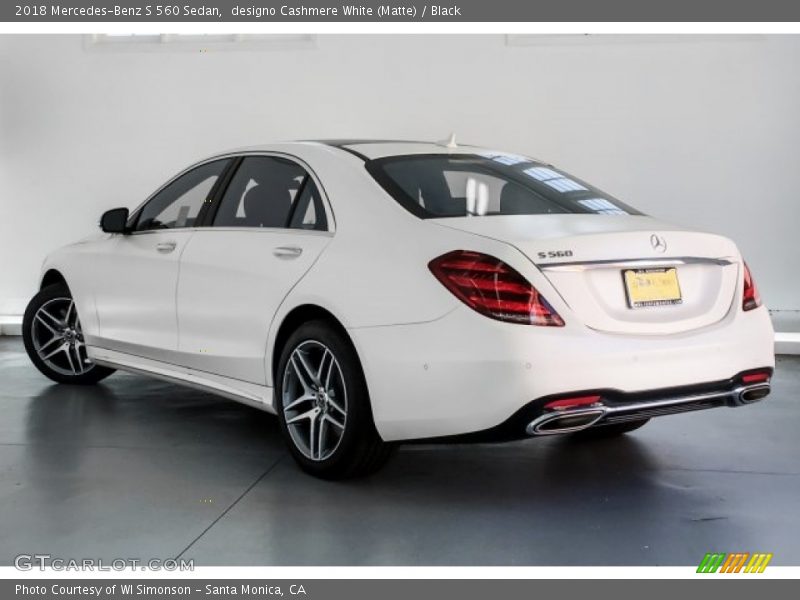 designo Cashmere White (Matte) / Black 2018 Mercedes-Benz S 560 Sedan