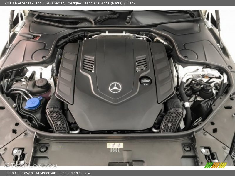 designo Cashmere White (Matte) / Black 2018 Mercedes-Benz S 560 Sedan