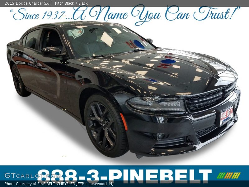 Pitch Black / Black 2019 Dodge Charger SXT