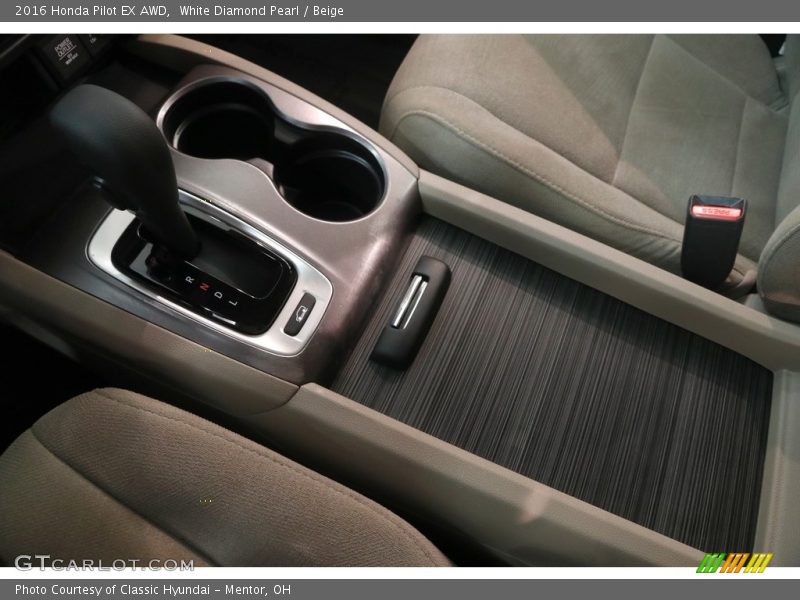 White Diamond Pearl / Beige 2016 Honda Pilot EX AWD