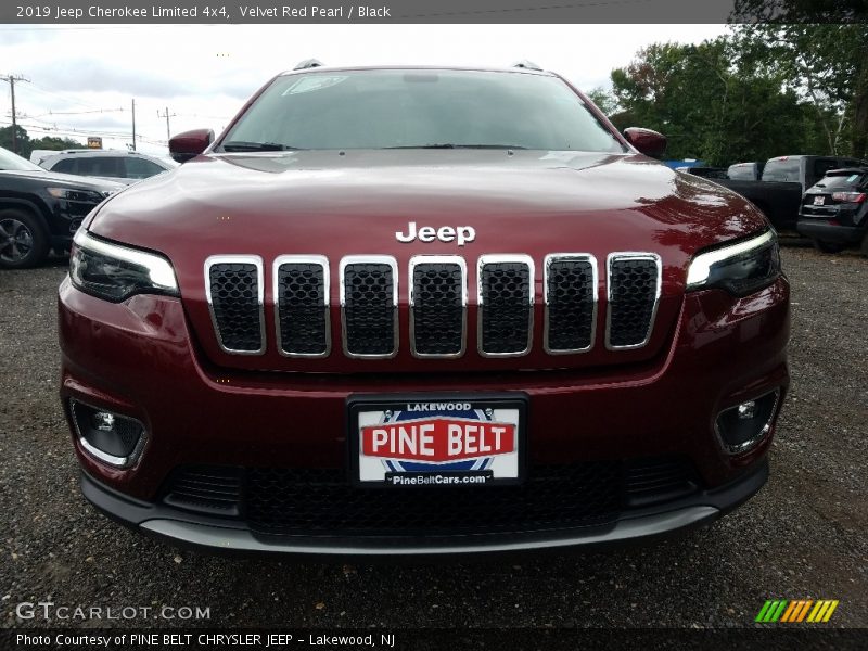 Velvet Red Pearl / Black 2019 Jeep Cherokee Limited 4x4