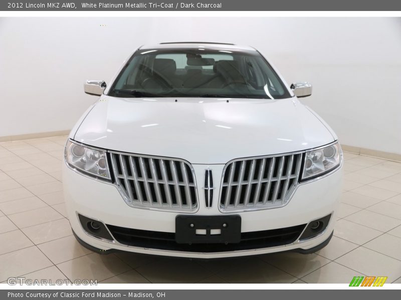 White Platinum Metallic Tri-Coat / Dark Charcoal 2012 Lincoln MKZ AWD