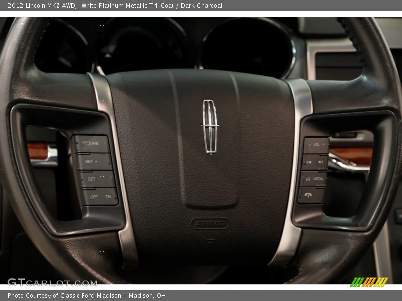White Platinum Metallic Tri-Coat / Dark Charcoal 2012 Lincoln MKZ AWD